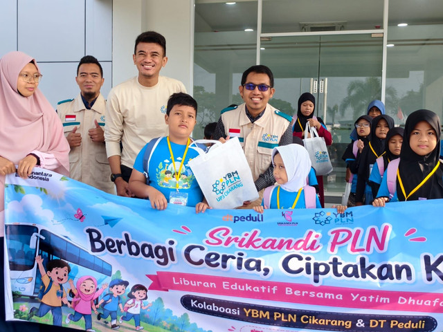 Kolaborasi DT Peduli Bekasi dan Srikandi YBM PLN UP3 Cikarang dalam Membahagiakan Anak Yatim dan Dhuafa (Sumber: DT Peduli)