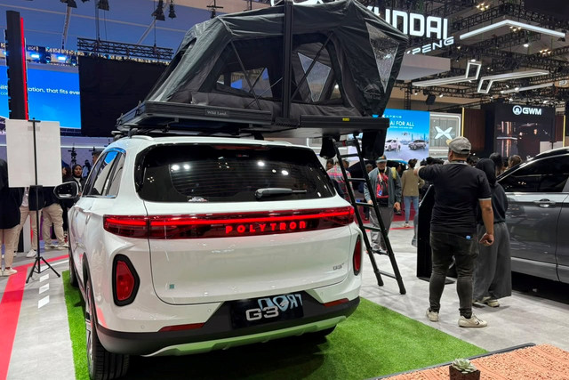 Polytron G3+ Special Collaboration pada ajang GIIAS 2026 di Indonesia Convention Exhibition (ICE) BSD, Tangerang, Rabu (29/7/2026). Foto: Alvian Yoga Yulianto/kumparan
