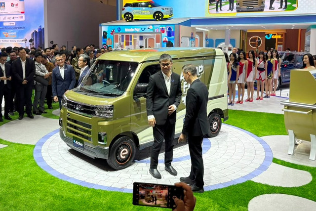 Kendaraan Daihatsu pada ajang GIIAS 2026 di Indonesia Convention Exhibition (ICE) BSD, Tangerang, Rabu (29/7/2026). Foto: Sena Pratama/kumparan