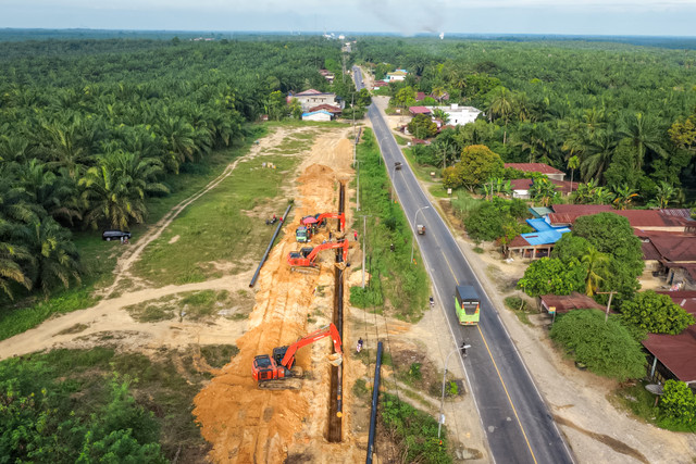Pipa Gas Dumai-Sei Mangke (Dusem). Foto: Brantas Abipraya