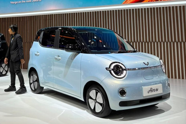 Wuling Motors Indonesia umumkan harga resmi mobil listrik Wuling Aira ev pada ajang GIIAS 2026 di Indonesia Convention Exhibition (ICE) BSD, Tangerang, Rabu (29/7/2026). Foto: Sena Pratama/kumparan