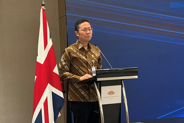 Direktur Jenderal Perkeretaapian Kemenhub Allan Tandiono dalam gelaran UK-Indonesia Railway Partnership Forum di Hotel Mandarin, Jakarta, Rabu (29/7/2026). Foto: Najma Ramadhanya/kumparan