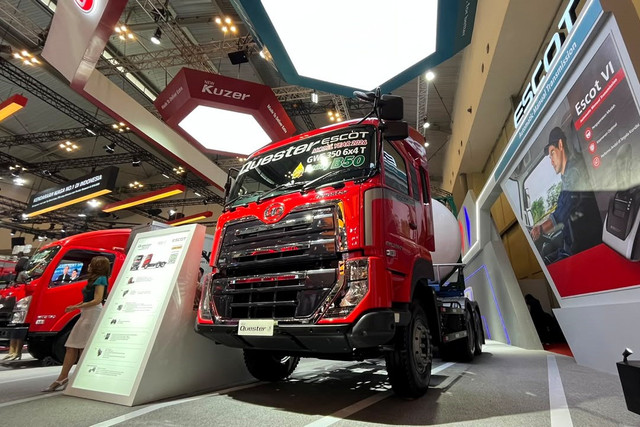 Peluncuran truk UD Trucks bertransmisi AMT pada ajang GIIAS 2026 di Indonesia Convention Exhibition (ICE) BSD, Tangerang, Rabu (29/7/2026). Foto: Aditya Pratama Niagara/kumparan