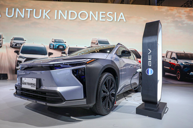 Mobil listrik Toyota bZ4X Touring di GIIAS 2026 ICE BSD, Tangerang, Banten, Rabu (29/7). Foto: Aditia Noviansyah/kumparan