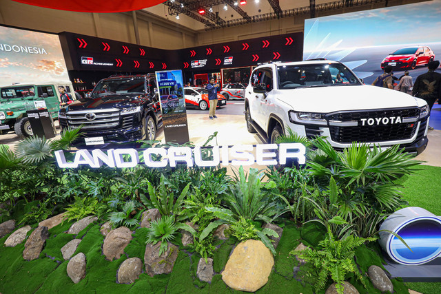 Suasana Booth Toyota di GIIAS 2026, ICE BSD, Tangerang, Banten, Rabu (29/7). Foto: Aditia Noviansyah/kumparan