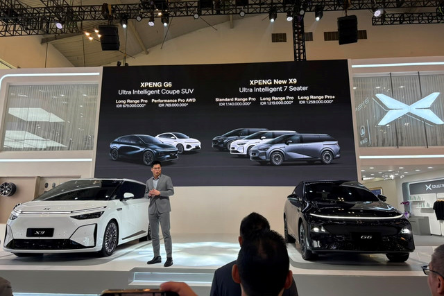 XPENG G6 dan New X9 pada ajang GIIAS 2026 di Indonesia Convention Exhibition (ICE) BSD, Tangerang, Rabu (29/7/2026). Foto: Alvian Yoga Yulianto/kumparan