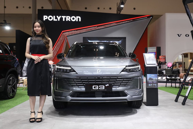 Mobil Polytron G3+ saat dipamerkan di GIIAS 2026, ICE BSD, Tangerang, Banten, Rabu (29/7/2026). Foto: Aditia Noviansyah/kumparan
