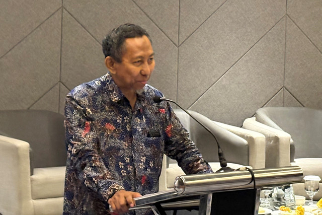 Direktur Keuangan, Umum, Kepatuhan dan Manajemen Risiko BPDP, Zaid Burhan Ibrahim dalam media briefing BPDP di Pangkalan Bun, Kalimantan Tengah, Rabu (29/7/2026). Foto: Argya Maheswara/kumparan