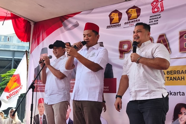 Sosial DPP Perempuan Indonesia Raya (PIRA) Partai Gerindra di Pulo Gebang, Jakarta Timur, Kamis (30/7/2026). Foto: Aditya Nugraha/kumparan