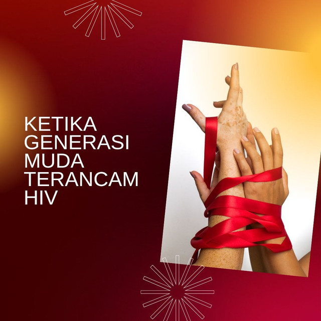 Simbolisasi generasi muda yang terbelenggu risiko HIV, menuntut aksi nyata pencegahan dan edukasi sejak dini (created by canva)