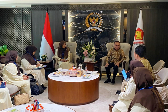Wakil Ketua DPR Sufmi Dasco Ahmad menerima Pengurus Pusat Ikatan Guru Taman Kanak-Kanak Indonesia - Persatuan Guru Republik Indonesia (PP IGTKI-PGRI) di Kompleks Parlemen, Senayan, Jakarta, Kamis (30/7/2026). Foto: Nasywa Athifah/kumparan