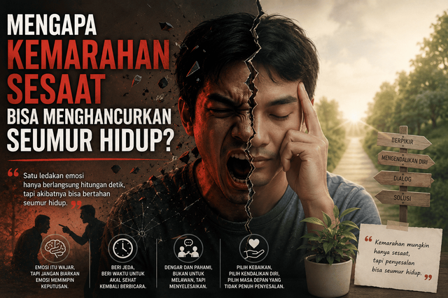 Ilustrasi kemarahan sesaat. (Sumber: ChatGPT.co.id).