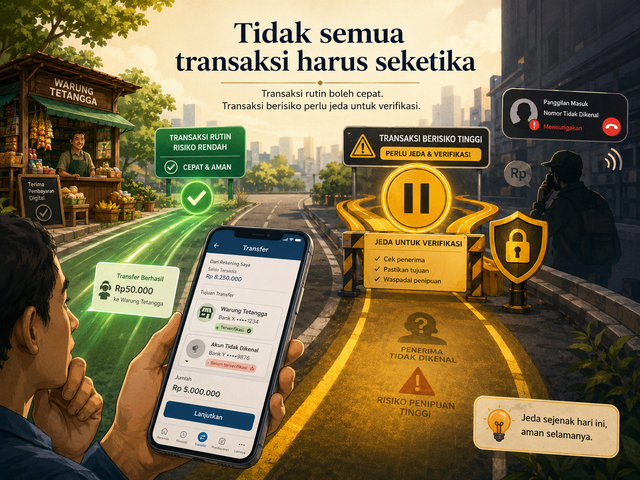 Ilustrasi keamanan bertransaksi. Foto generated by AI