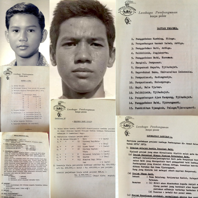 Arsip-arsip masa lalu dan foto Soe Hok Gie dan Prabowo saat masih muda. Dok. Istimewa.
