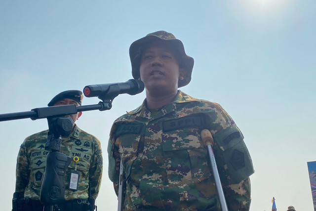 Muhammad Auliya Ansori Peserta Disabilitas asal Medan usai Upacara Penutupan Diklat SPPI KDKMP/KNMP di Lanud Halim Perdanakusuma, Jakarta Timur, Jumat (31/7/2026). Foto: Aditya Nugraha/kumparan