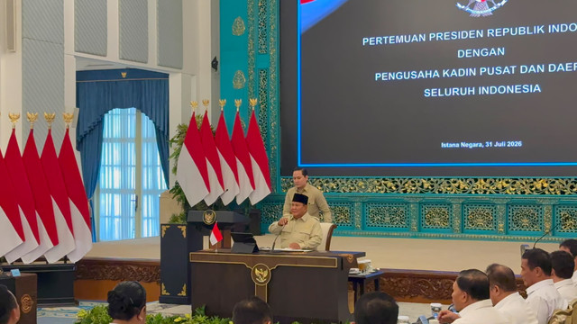 Pertemuan Presiden RI Prabowo Subianto dengan Pengusaha Kadin Pusat dan Kadin Daerah di Istana Negara, Jakarta, Jumat (31/7/2026). Foto: Zamachsyari/kumparan