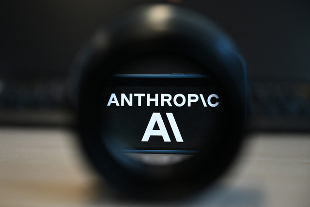 Logo perusahaan riset dan keamanan kecerdasan buatan AS, Anthropic, yang ditampilkan di layar ponsel pintar di Brussels pada 10 Juni 2026 Foto: Nicolas Tucat/AFP