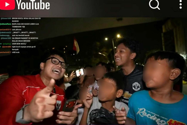Tangkapan layar saat Bigmo mengajak anak di bawah umur mempromosikan liquid vape saat live streaming youtube. Foto: YouTube/ Thulus Pardosi