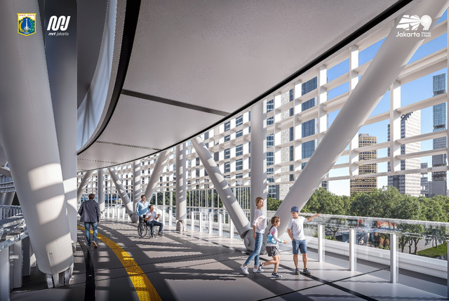 Desain Pedestrian Deck Dukuh Atas. Dok: PT MRT Jakarta (Perseroda)