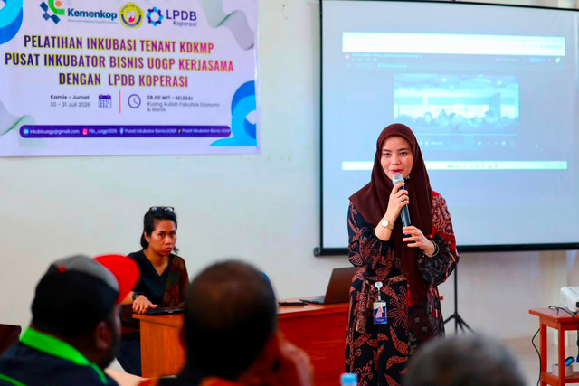 LPDB Koperasi perkuat inkubasi dan pendampingan bagi 15 Koperasi Desa/Kelurahan Merah Putih (KDKMP) sektor riil di Papua melalui kolaborasi dengan Universitas Ottow Geissler Papua, Jumat (31/7/2026). Foto: LPDB
