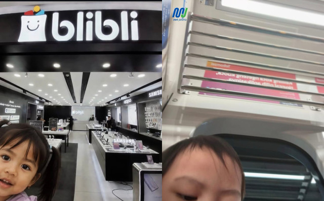 Blibli hingga MRT ikut tren 'Toddler Takeover' di akun medsosnya, dengan foto selfie bocil dan caption gak jelas. Foto: @bliblistore.id dan @mrtjakarta via Instagram