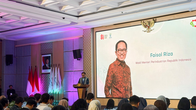 Wakil Menteri Perindustrian, Faisol Riza, saat acara ISAW & Cosmetic Day 2026, Senin (3/8/2026). Foto: Fariza Rizky Ananda/kumparan