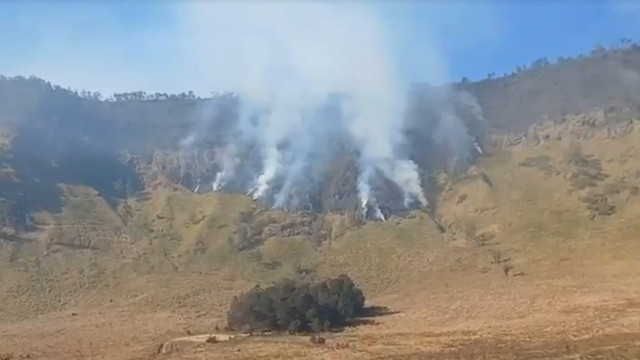 Titik api yang terlihat di Taman Nasional Bromo Tengger Semeru (TNBTS), Selasa (4/8/2026). Foto: Dok. Istimewa