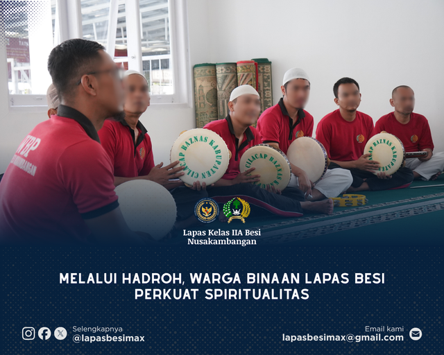 Melalui Hadroh, Warga Binaan Lapas Besi Perkuat Spiritualitas