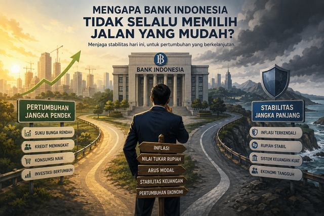 Ilustrasi Menentukan Arah Kebijakan Moneter. Foto generated by AI