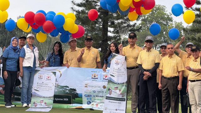 KADIN DIY International Open Golf 2026 Tournament & Charity di Merapi Golf Yogyakarta, Sabtu (1/8). Foto: Pandangan Jogja.