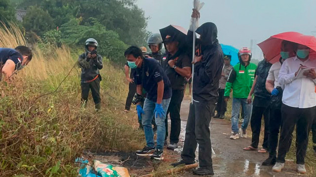 Penemuan tubuh manusia di Kecamatan Pancoran Mas, Depok, Selasa (4/8/2026) pada 16.00 WIB. Foto: Dok. kumparan