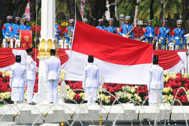 Suasana Upacara Peringatan Detik-Detik Proklamasi Kemerdekaan RI. Foto: Muchlis Jr/Biro Pers Sekretariat Presiden.