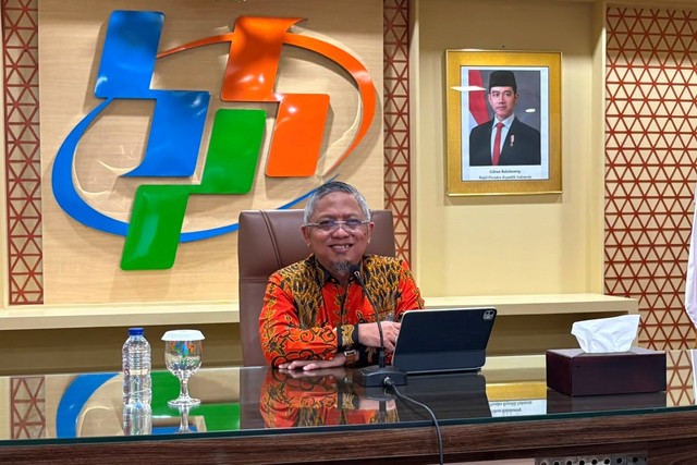 Deputi Bidang Neraca dan Analisis Statistik BPS M. Edy Mahmud dalam konferensi pers, Rabu (5/8/2026). Foto: Ave Airiza Gunanto/kumparan