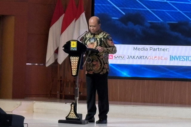 Direktur Manajemen Proyek dan Energi Baru Terbarukan PT PLN (Persero) Suroso Isnandar di Indonesia Hydropower Summit 2026 di Kantor Pusat PLN, Jakarta, Rabu (5/8/2026). Foto: Najma Ramadhanya/kumparan