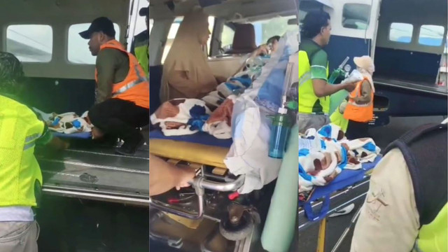 H. Ridwan (57), pria asal Desa Sungaiteluk, Sangkapura, Pulau Bawean, Gresik, sewa pesawat Susi Air seharga Rp 110 juta untuk rujuk ibunya ke RSUD Ibnu Sina Gresik. Foto: Dok. Istimewa