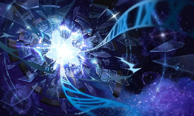 Illustrasi Artistik Entropi Keterkaitan Fluks Radiasi Gravitasi (Gambar dibuat oleh Nano Banana AI) 