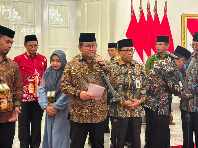Gubernur DKI Jakarta Pramono Anung usai menghadiri penutupan acara MTQ Piala Gubernur Tingkat Provinsi Tahun 2026 di Balai Kota DKI Jakarta, Kamis (6/8/2026). Foto: Nauval Pratama/kumparan