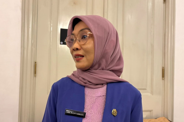 Kepala Dinas Kesehatan DKI Jakarta Ani Ruspitawati usai menghadiri pembukaan Entry Meeting Penilaian Opini Maladministrasi di Balai Kota DKI Jakarta, Jumat (7/8/2026). Foto: Nauval Pratama/kumparan