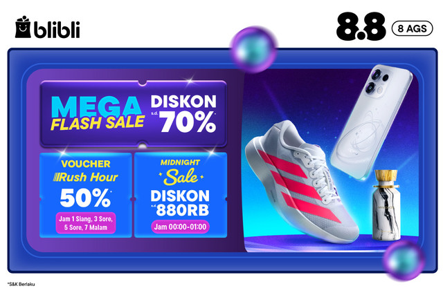 Nikmati promo Double Day 8.8 Blibli. Foto: Blibli