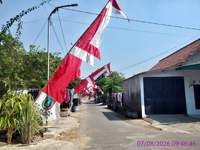 Suasana menjelang peringatan Hari Kemerdekaan (dokumen pribadi)