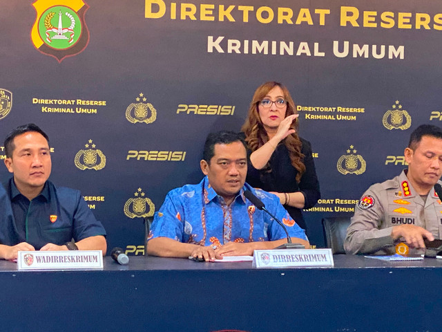Direktur Reserse Kriminal Umum, Kombes Pol. Iman Imanuddin, pada Konferensi Pers di Polda Metro Jaya, Jumat (7/8). Foto: Aditya Nugraha/kumparan