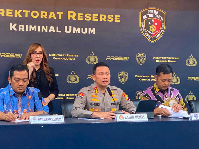 Kabid Humas Polda Metro Jaya, Kombes Pol. Budi Hermanto, pada Konferensi Pers di Polda Metro Jaya, Jumat (7/8). Foto: Aditya Nugraha/kumparan