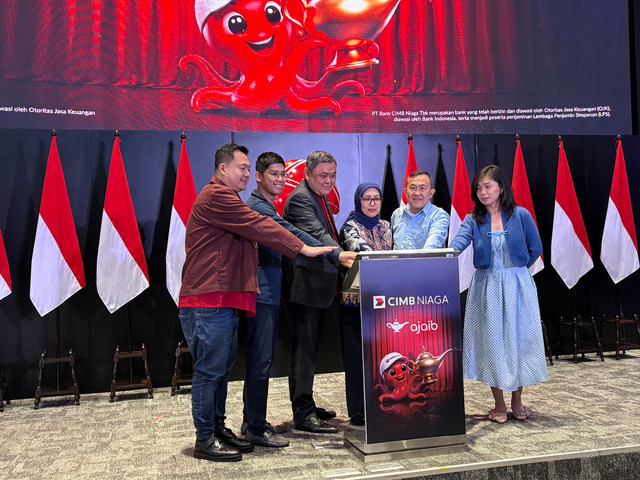 Acara Strategic Partnership CIMB Niaga x Ajaib di Main Hall Bursa Efek Indonesia, Jakarta, Jumat (7/8/2026). Foto: Najma Ramadhanya/kumparan