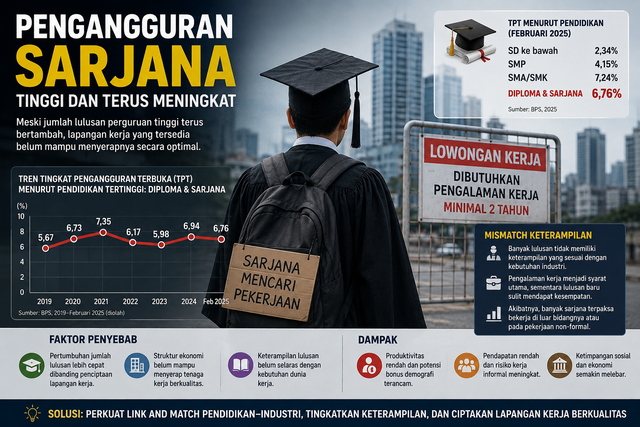 Pengangguran Sarjana (Gambar hasil olahan Chat GPT)