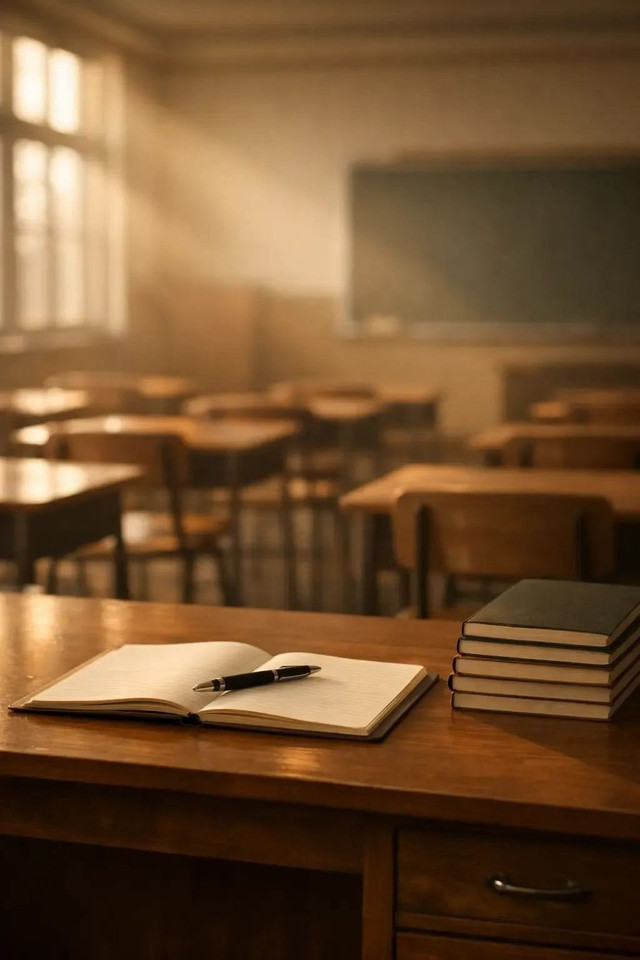 Gambar Kelas Kosong, Sumber: https://id.pinterest.com/