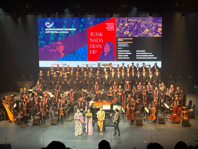Jakarta Concert Orchestra hadirkan Simfoni Untuk Bangsa 2026: Jejak Nada Dian HP di Graha Bhakti Budaya, Taman Ismail Marzuki, Jakarta. Foto: Salsha Okta Fairuz/kumparan
