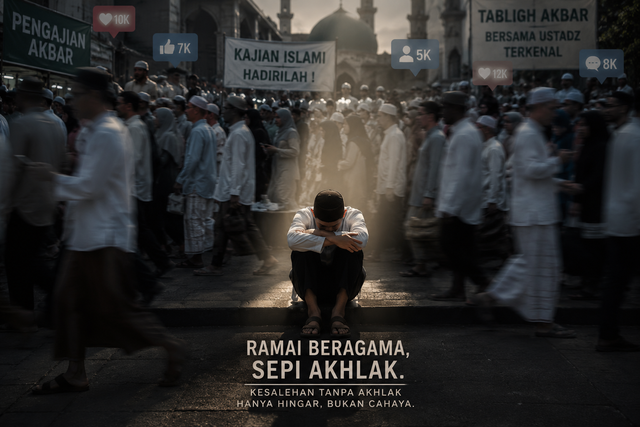 Tasawuf menuntun kesalehan ritual menjadi kesalehan sosial. (Generated by AI)
