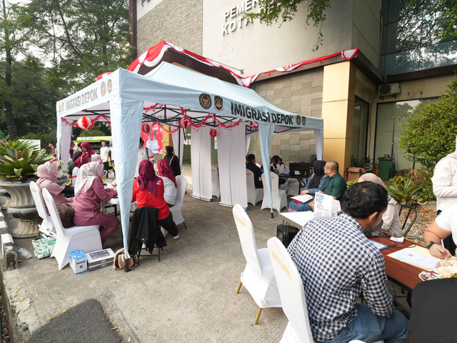 Kantor Imigrasi Kelas I Non TPI Depok menghadirkan Pasporia di Car Free Day (CFD) Kota Depok, Jawa Barat, Minggu (9/8/2026). Foto: Dok. Kantor Imigrasi Kelas I Non TPI Depok