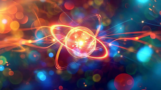 Illustrasi Artistik Akselerasi Elektron dan Positron dalam Medan Magnet Heliks (Gambar dibuat oleh Nano Banana AI) 