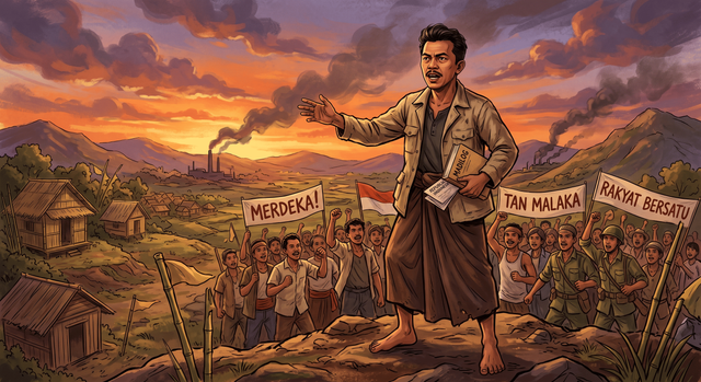 Ilustrasi Ibrahim Datuk Tan Malaka. Foto: Generate by Gemini.